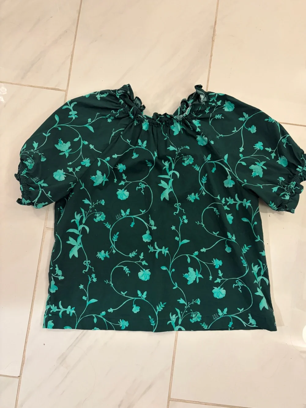Hill House Home Green Botanical Blouse